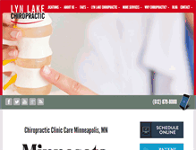 Tablet Screenshot of lynlakechiropractic.com